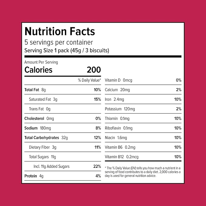 Sweet Loren's Vegan Breakfast Biscuits | Cinnamon Sugar | 4g Protein, 19g Whole Grains | Plant Based, Gluten Free, Dairy Free, Nut Free Snacks | 3 Pack (15 Total Biscuits, 1.6 ounce each)