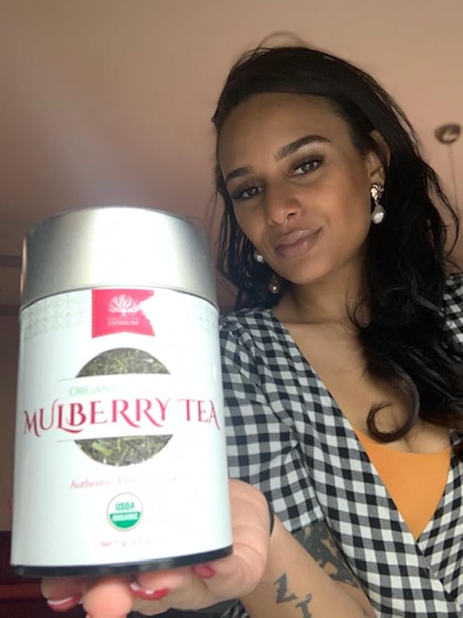 Mulberry Loose Leaf Herbal Tea - 100% USDA Certified Organic | Authentic Japanese Premium Tea | SuperFood | Caffeine Free | Great Nighttime Tea | Vitamins & Minerals | Vegan Friendly | Recyclable Tin