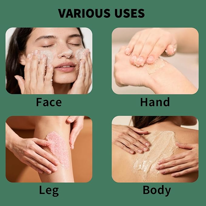 Avocado Body Scrub Gift Set - 35 Packets & 2 Pcs Exfoliating Gloves,Exfoliating & Moisturizing Sugar Scrub for Face & Body, Self Care Gifts for Women