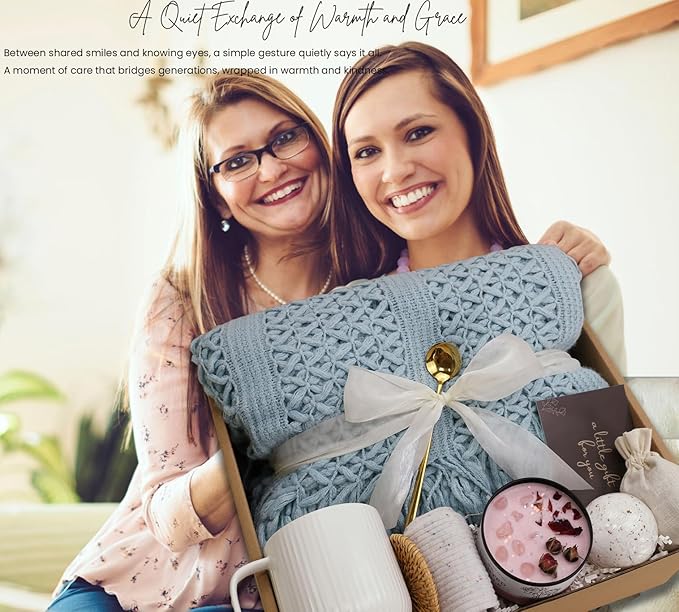 Get Well Gift for Women&Men,Self Care Package - After Surgery, Friendship/Sympathy Gifts for Loss of Loved One, Friendship/Thinking of You/Grief/Bereavement/Miscarriage Gifts (Grey Blue)