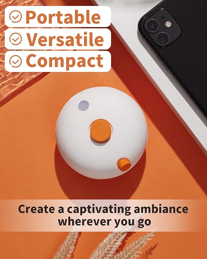 VTS Waterless Diffuser for Essential Oils, Aromatherapy Essential Oil Nebulising Diffuser for Home, Bedroom, Bathroom, Living Room, Outdoor, Office, Car