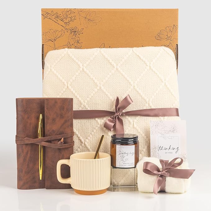 Self Care Gifts for Women, Get Well Soon Gifts Basket, Sympathy Gift Baskets,Care Package,After Surgery Feel Better Thinking of You Sending Hugs Gifts Idea for Mom Her Best Friends Sister