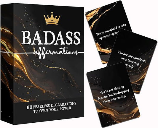 60 Affirmation Cards for Badass, Daily Motivational and Inspirational Gifts for Women, Sister, Best Friend, for Self Care, Love and Empowerment, Cards for Women