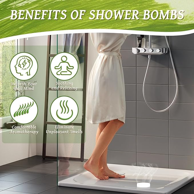 Shower Steamers Aromatherapy, Birthday Gifts for Women Men, 10 Different Shower Bombs with Fruity Floral Fragrances, Self Care Spa Gifts Mother's Day Gifts, Home Spa Essentials