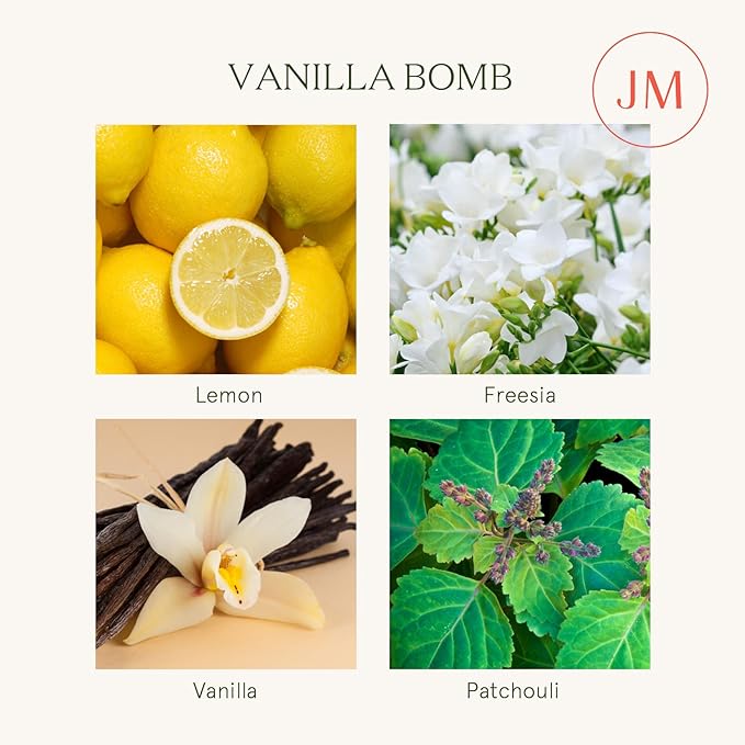 LA JOLIE MUSE Vanilla Bomb Candle, Candle Gifts for Women&Men, Natural Soy Candles for Home Scented, Luxury Jar Candle, 40 Hours Burning Time, 7oz