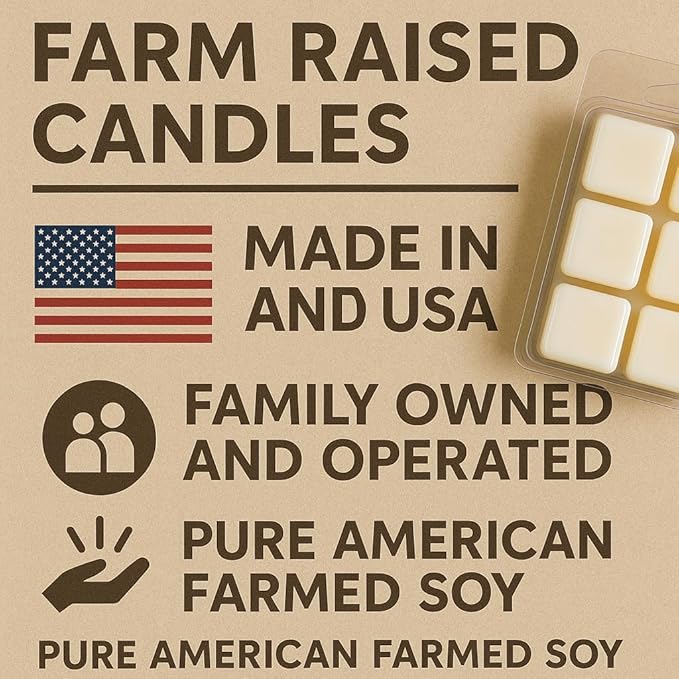 Farm Raised Candles – Farm Fresh - American Soy Wax Melts - Fall Wax Melts Variety 1 LB Bundle (5 Packs, 16 oz) – Hand-Poured Soy Wax Cubes – Apple, Cinnamon, Pumpkin, Pecan Waffles