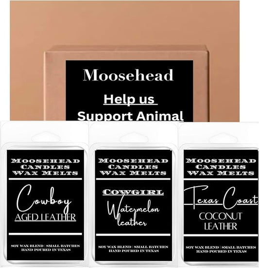 Leather Wax Melts Variety Pack – 3 Unique Scents: Aged Saddle Leather, Watermelon Leather, and Coconut Leather – Long-Lasting Soy Wax Melts for Home and Office, Bold and Luxurious Fragrances