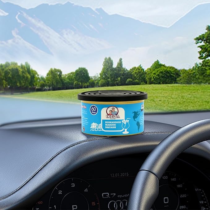 IKEDA Car Air Freshener & Car Odor Eliminator for Auto or Home,Office, 60 Days Long Lasting Scent Cans Freshener, 1.5 Oz Each, 4 Cans, Ocean Fruit Juice