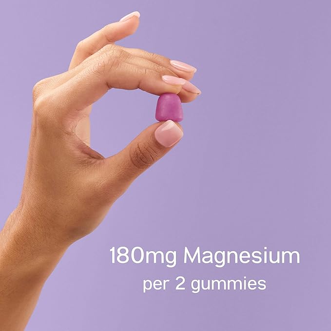 TRIP Magnesium Citrate Gummies Infused with L Theanine, Vegan, Sugar Free Magnesium Supplement for Adults, 180mg per Serving, On The Go Calming Gummy, Wild Berry Flavor, 1 Bag - 60 Count