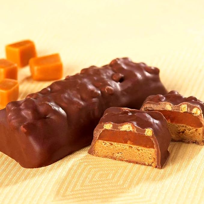 Nutmeg State Nutrition HealthyWise - High Protein Bars, Gluten Free, Low Calorie, Ideal Protein Compatible, 7 Servings Per Box (Caramel-Nut)