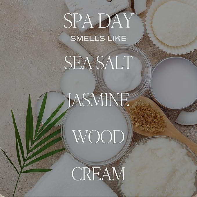 Sweet Water Decor Spa Day Reed Diffuser – Room Decor Aesthetic with Long-Lasting Premium Fragrance of Sea Salt, Jasmine, Wood and Cream for 4 Months – Ideal for Aromatherapy and Home Decor