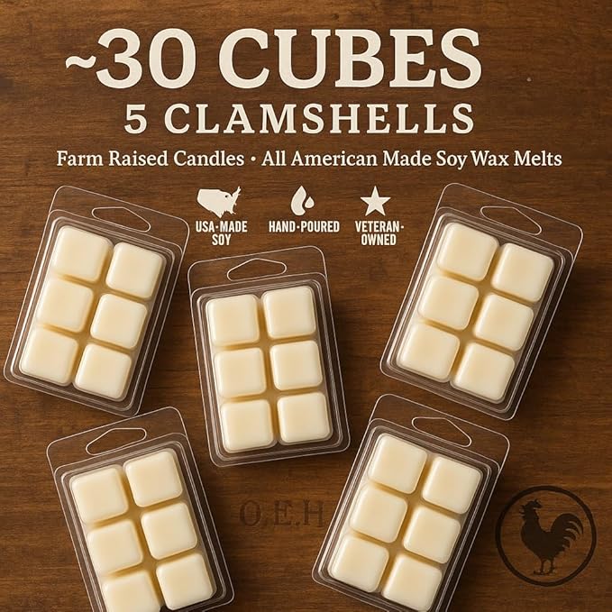 Farm Raised Candles Coffee Wax Melt 16 Ounces Variety Pack (5 Scents) – Hand-Poured 100% Soy Wax Melts – Chai • Farmhouse Coffee • Cold Brew • Black Tea – Fresh from The Farm Soy Melts