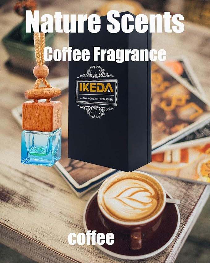 Car Air Freshener 8ml Automotive Scents | Long-Lasting Keep Fragrance | Auto Hanging Diffuser Bottles | Remove Odor Fresh Air Home Deodorizer (1pcs,Coffee)