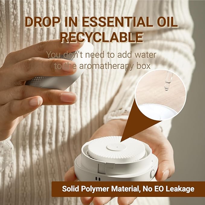 Travel Sized Portable Mini Diffuser for Essential Oils Multifunction Waterless Mini Car Aromatherapy Diffuser