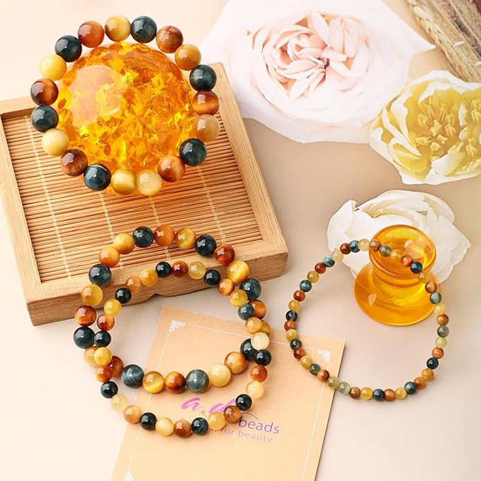 AD Beads 4mm6mm8mm10mm Handmade Bracelet - Natural Gemstone for Peace and Tranquility - Meditation, Yoga, Healing and Energy Gift for Unisex