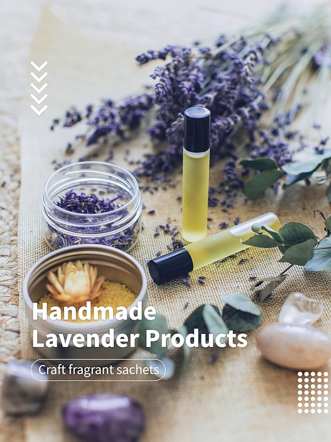 HYNTMYT Lavender Tea, Food Grade Lavender Herbal Tea, Natural Dried Lavender Buds for Tea, Baking, Lemonade, Fresh Aroma, 115g