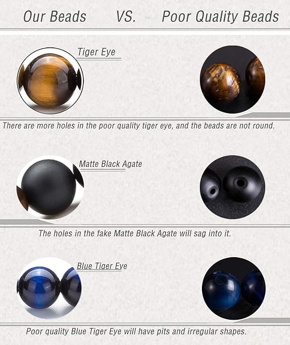 Hamoery Men Women 8mm Lava Rock Aromatherapy Anxiety Essential Oil Diffuser Bracelet Braided Rope Natural Stone Yoga Gifts Beads Bracelet Bangle-21017