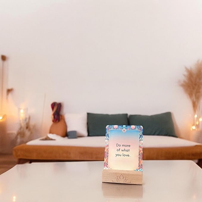 Mindful Moments Daily Affirmation Cards for Women, 106 Positive Inspirational Messages & Self Reflection Journal Prompts, Meditation Cards with Display Stand, Gifts for Her