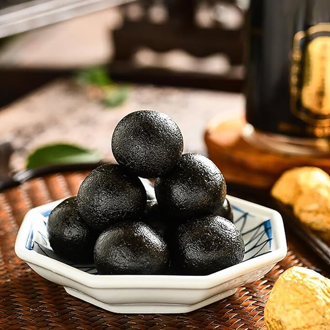KachiKachi Black Sesame Balls - Natural Sesame Snack | No Sugar Added | Include 7 Kinds of Grains, Ideal for Breakfast, Party, Hiking - 4.45oz 126g, 黑芝麻丸