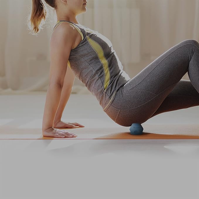 Solacium Mountable Massage Therapy Tool - Multi-Surface Suction Cup Wall Massage Tool for Sore Muscles, Myofascial Release, Stress Relief, Trigger Point and Deep Tissue Massage (Light Blue)