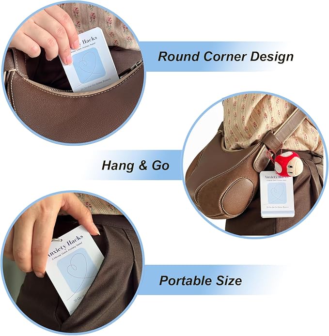 Anxiety Relief Cards – Gentle Affirmation Cards for Women and Teens – Mindfulness, Meditation, Motivational and Coping Skills Support – Thoughtful Gift for Stress Relief & Self-Care