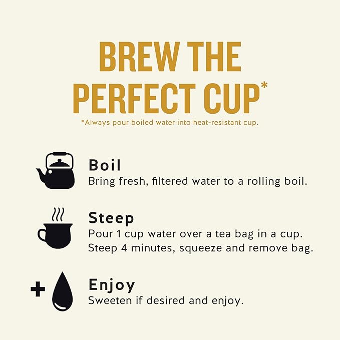 Celestial Seasonings Chamomile Tea Bags - Honey Vanilla Herbal Tea, Caffeine Free, 20 Bags Per Box (Pack of 6)