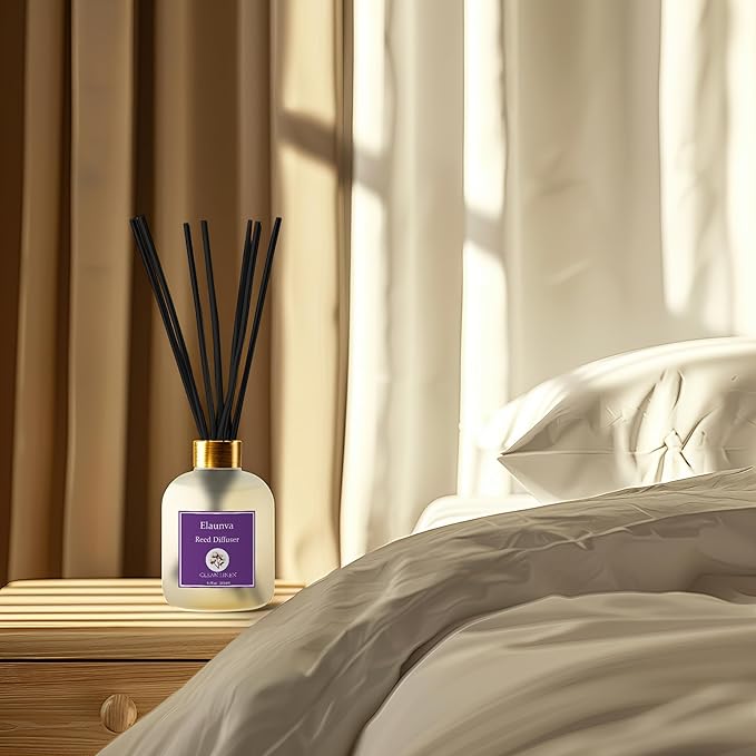 Clean Linen Reed Diffuser Sets,6.7fl oz(200ml) with 8 Sticks,Fragrance/Aromatherapy for Livingroom/Office/Kitchen/Entryway/Bathroom,Shelf Decor,Home Accessories,Air Freshener(Clean Linen)