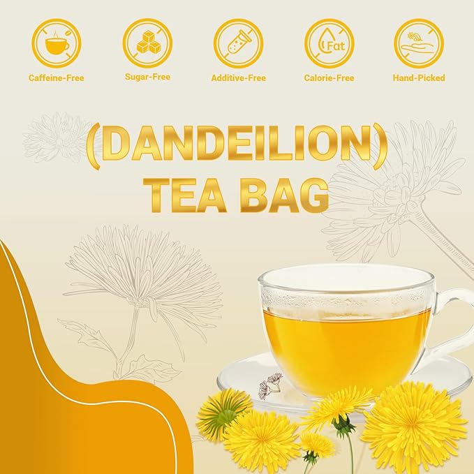 Dandelion Leaf & Root Herbal Tea - Caffeine Free,120 Teabags