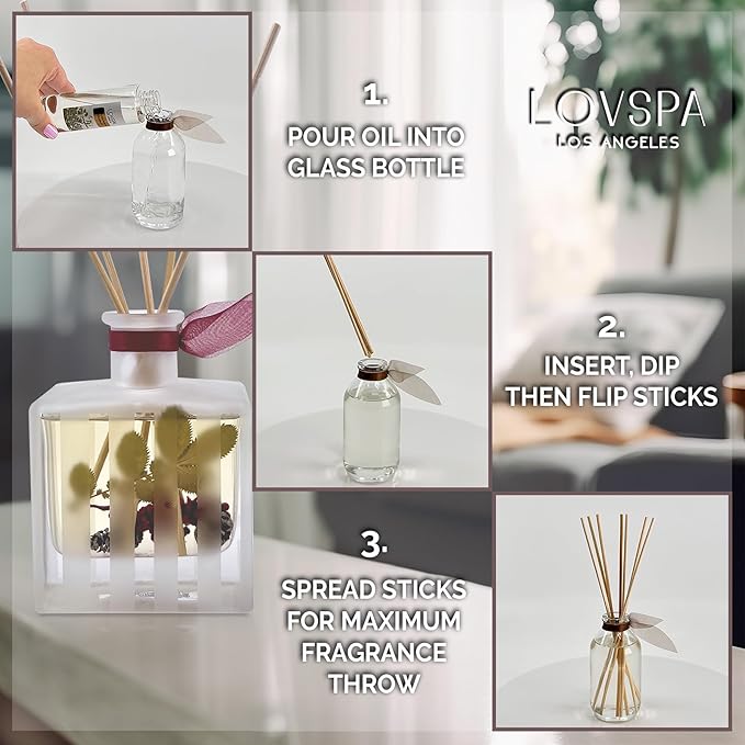 LOVSPA Winter Forest Pine Diffuser Oil - Holiday Essential Oils for Diffuser Refill & Air Freshener Room Spray - Natural Home Fragrance, Scented Oil for Diffusers, USA Made, 4oz