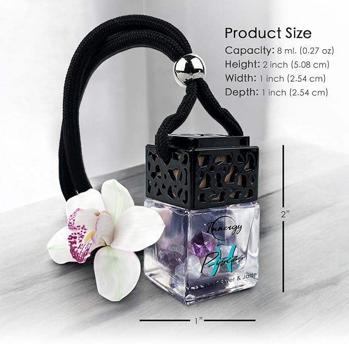 Innergy Pisces Zodiac Crystal Infused Car Air Freshener - Portable 8 ml. Hanging Essential Oil Diffuser for Vehicle, Long-Lasting Fragrance, Eco-Friendly Design, Freshness On The Go!