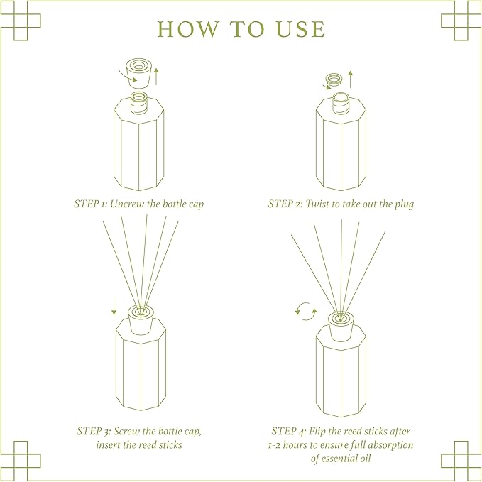 Reed Diffuser Set, Lime Scented Oil Diffuser, 6.76 fl oz (200 ml) Home Fragrance Diffuser with Reed Sticks, Air Fresheners for Home, Bathroom Shelf Decor