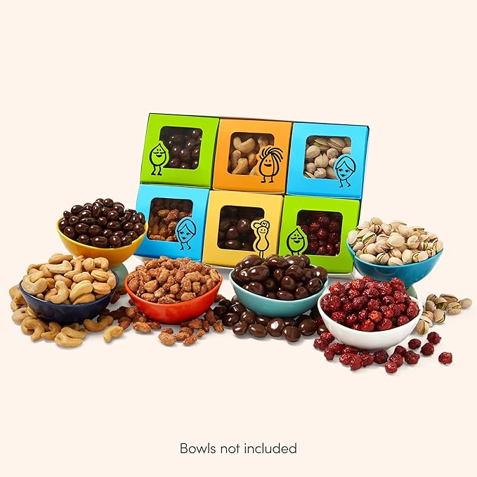 Nuts.com – Large Mixed Nuts Sampler for Fall, Thankgiving and Festive Gifts — Healthy Snack Box w/ 2 Lbs of Natural Pistachios, Peanuts, Raisins, Roasted Cashews