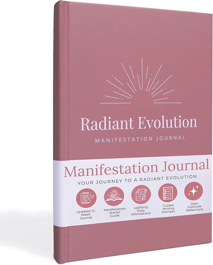 Manifestation Journal for Women - 12- Week Self Care Journal w/Vision Board, 100 Digital Affirmation Cards, Gratitude Prompts & Goal Setting, Meditation