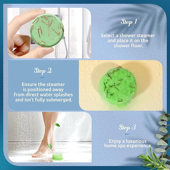Shower Steamers Aromatherapy - 8 Pack Shower Bombs with Natural Essential Oils, Birthday Gifts for Men Self Care Relaxation Home SPA Stress Relief, Gifts for Dad Husband Stocking Stuffers for Men