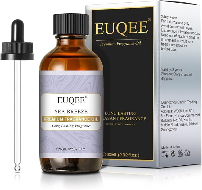 EUQEE Sea Breeze Fragrance Oil, Premium Essential Oil Scented Oil with Glass Dropper for Diffuser, DIY Soap, Candle Making - 2.02 Fl oz/ 60ML