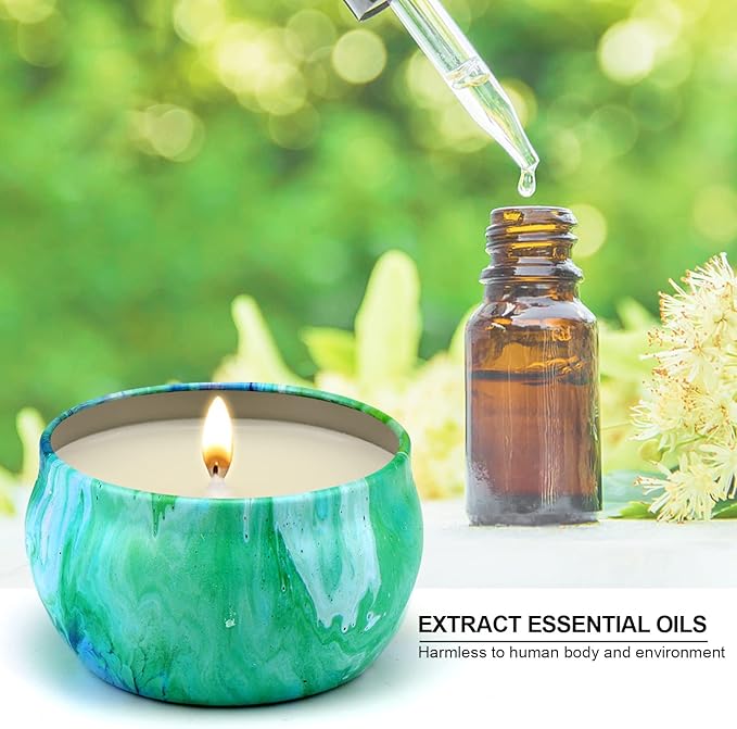 16 Pack Scented Candles Gift Set - 2.5oz Strong Fragrance Natural Soy Wax Candles in Portable Travel Tin Jars - Perfect for Home Decoration and Gifting