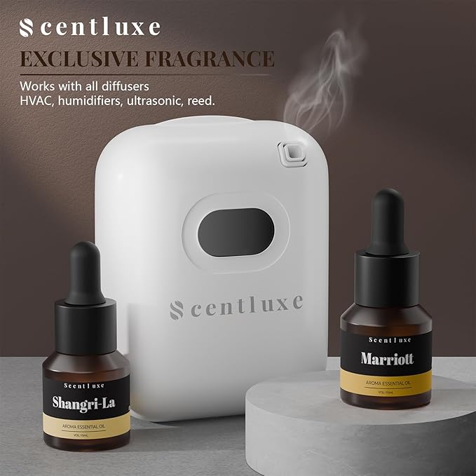 ShangriLa Inspired Hotel Essential Oil & Diffuser Oil - Lemon, Cypress & Ambergris Aromatherapy Blend for Home Luxury 15mL Premium Fragrance Oils for Ultrasonic/waterless Scent Diffusers