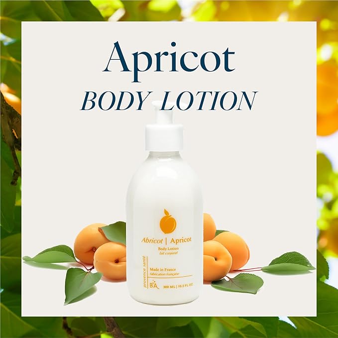 Provence Sante Body Lotion - Ultra Hydrating Moisturizer - Anti-Aging Cream for Dry Skin - Nourishing Apricot Scent - Made in France - 10.2 Oz