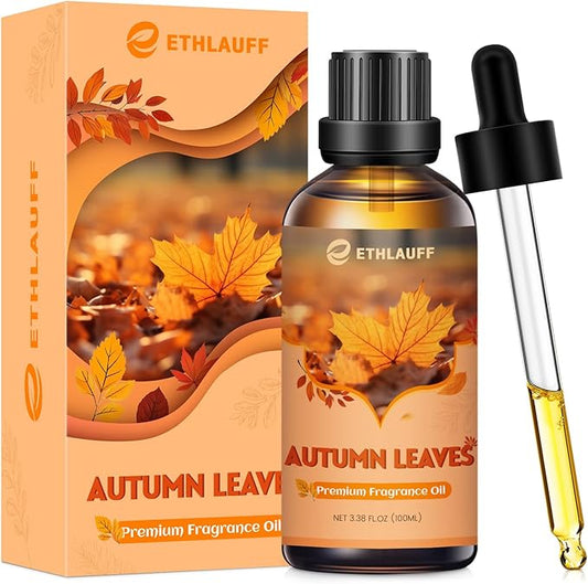 Autumn Leaves Essential Oil, 100ml Fall Leaves Essential Oil for Diffusers for Home, Autumn Scented Oils for Candle & Soap Making, Bath Bombs, Massage - 3.38FL.OZ