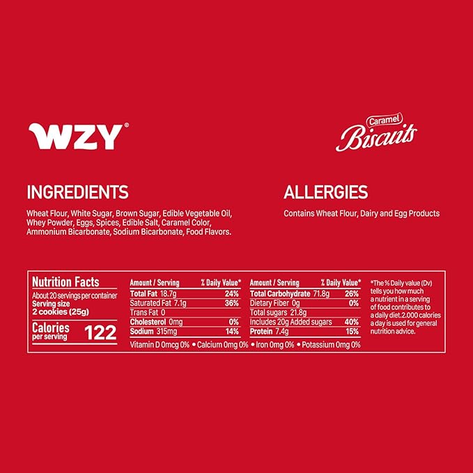 WZY Gourmet Caramelized Biscuit Cookies Vegan Non-GMO Project Verified 17.6 OZ (500g) Perfect Crunch for Coffee Tea Snacking & Desserts Crunchy Buttery & Delicious (17.6 OZ (500g))