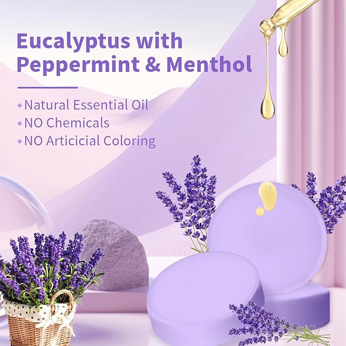 Shower Steamers Aromatherapy Gifts for Women, 18-Pack Organic Eucalyptus Lavender Mint Essential Oil Shower Bombs, Self Care Stress Relief Birthday Gifts for Her/Him, Mother's Day Gifts for Mom