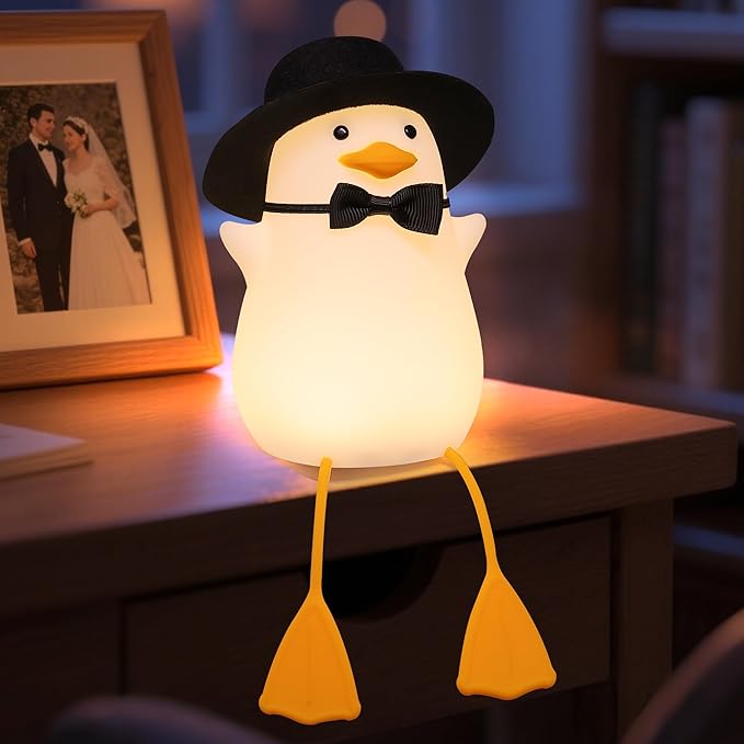 Groom Duck Night Light,Bridal Shower Gifts,Wedding Gifts for Bride/Groom with Timer & Dimmer & Rechargeable for Table Decor,Creative Gift for Newlyweds,Anniversary,Engagement for Him Her Women Men