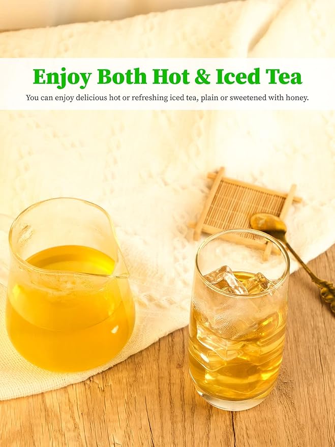 TeeLux Decaf Green Tea Bags, Pure Decaffeinated Green Tea, Super Antioxidant, 100 Count Tea Bags for Hot & Iced Tea