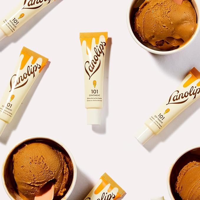 Lanolips 101 Ointment - Lanolin Lip Balm for Smooth, Hydrated & Healthy Lips - Multipurpose Lip Ointment with Lanolin Oil for Dry Lips, Cuticles & More - Dulce de Leche (0.35 oz)