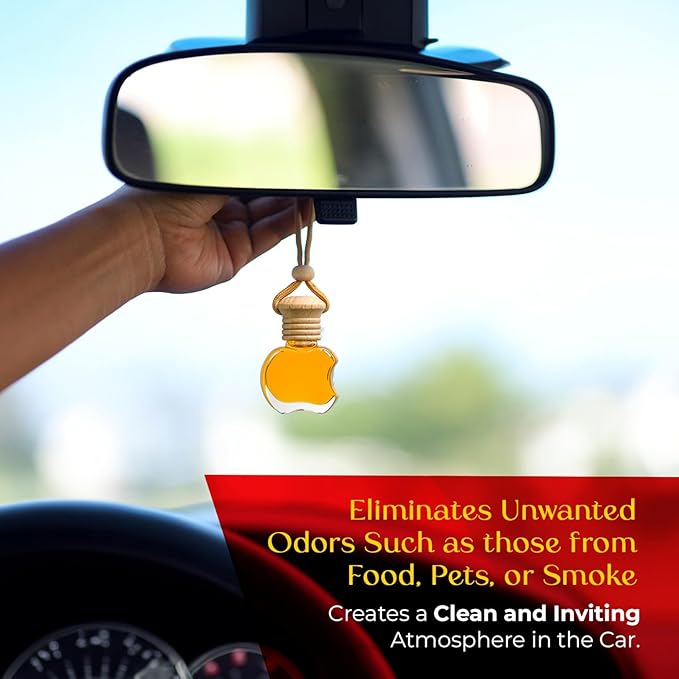 Kabod Premium Vanilla 2‑Pack Car Air Freshener | Hanging Essential Oil Diffuser | Natural Long‑Lasting Vanilla Scent | Odor Eliminator | 10 ml Each