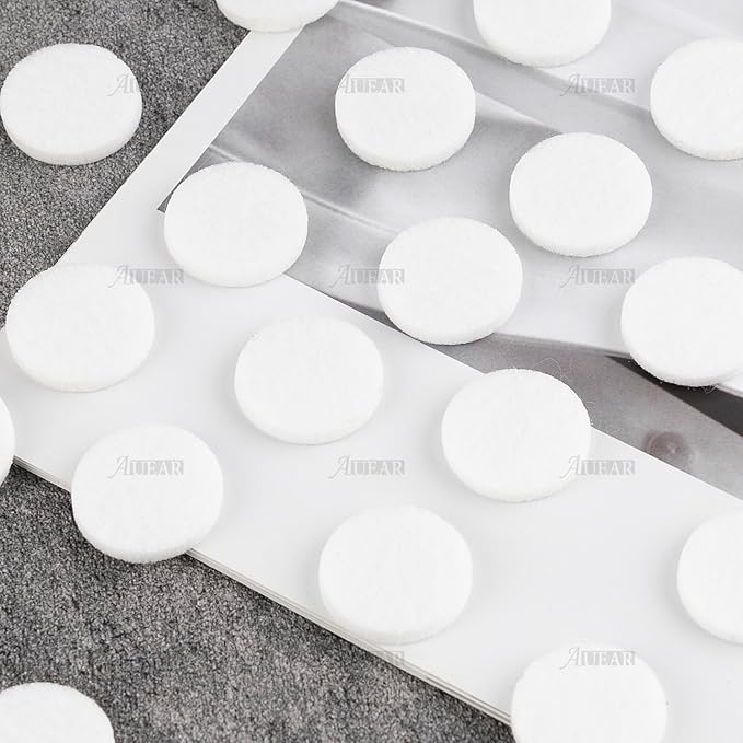 AUEAR, 100 Pack White Round Mini Diffuser Refill Pads Replacement Pad for Necklace Pendant