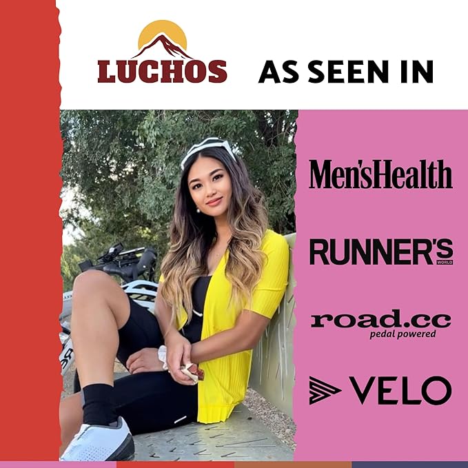 LUCHOS Natural High Energy Bars Power Blocks for Sports, Endurance, Running, Hiking, Cycling, Pre Workout Healthy Snacks, High Carb, Vegan and Gluten Free, Guava and Orange, 10 Pieces