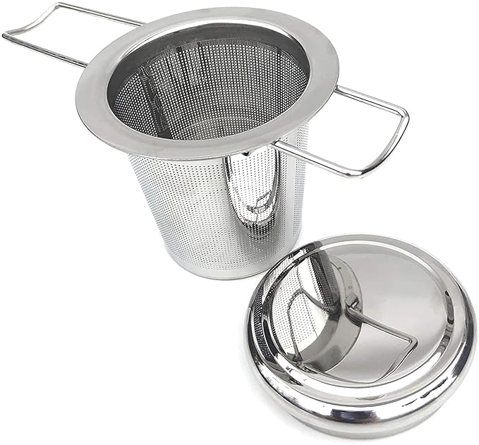 Smoke Camp Crafts Handcrafted Organic Loose Leaf Herbal Tea Gift Set with Stainless Steel Infuser, 10 Jars Caffeine Free Tisanes Variety Pack Assortment