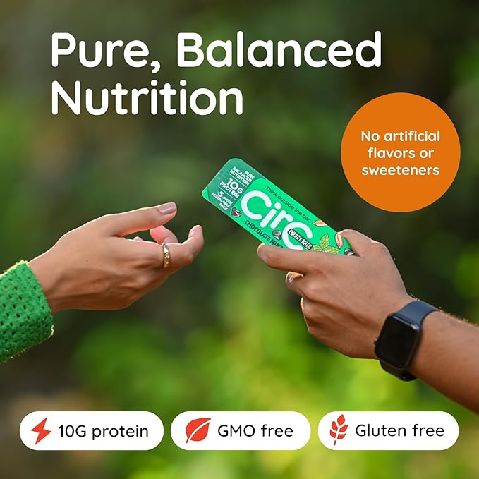 CirC Energy Bites - Chocolate Lovers Variety 12 Pack Gluten Free Protein Balls - 10g Protein, Whole Grains, Nuts & Fruit - Portable Healthy Snacks for Adults & Kids, 5 Piece Resealable Packs