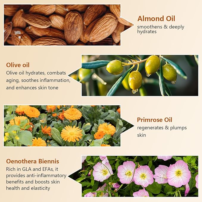 Magic Firming Oil Luxury Tightening Body Oil Full Body Use, Hydrate & Nourish Dry Skin, Fast-Absorbing and Non-Greasy with Sweet Almond Oil & Collagen for Women 3.38 oz